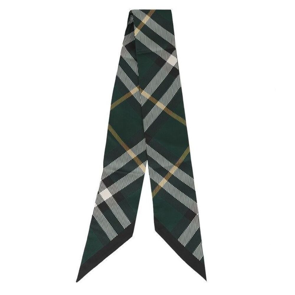 Skinny Check Silk Scarf